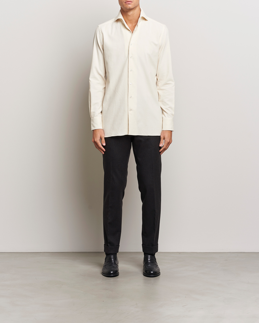 Uomini | Camicie | 100Hands | Japan Corduroy Shirt Off White
