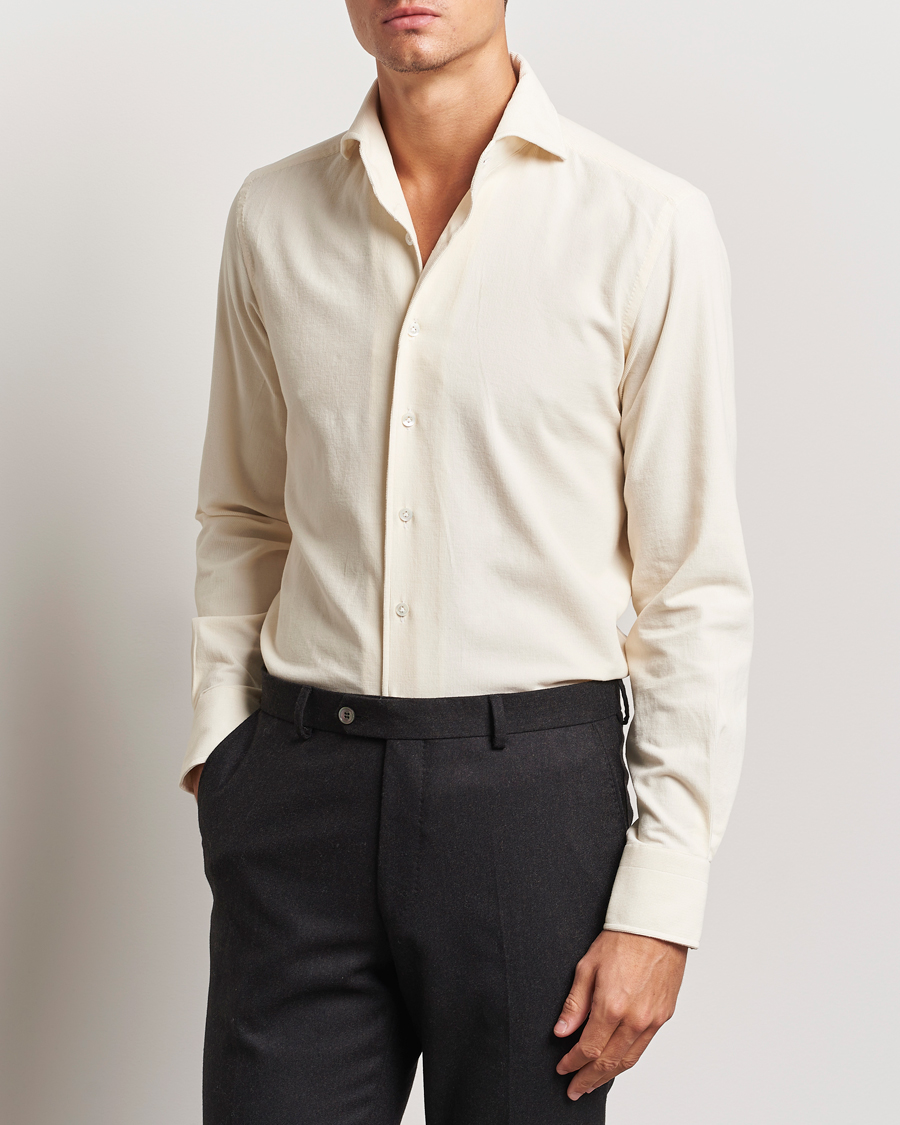 Uomini | Camicie | 100Hands | Japan Corduroy Shirt Off White