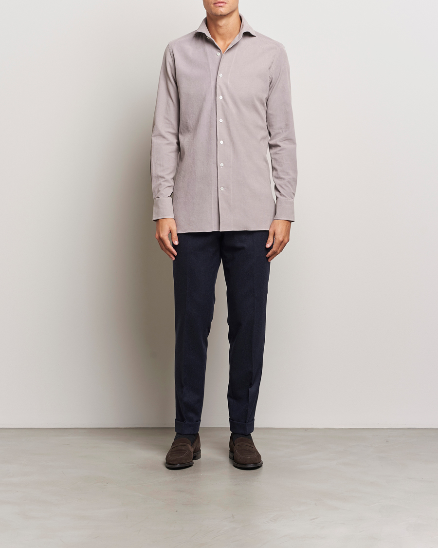 Uomini | Camicie | 100Hands | Japan Corduroy Shirt Aubergine