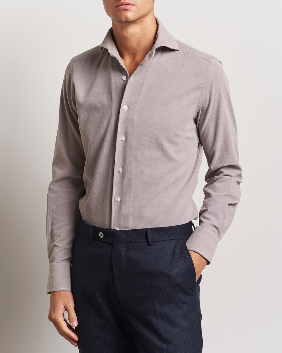 Uomini | Camicie | 100Hands | Japan Corduroy Shirt Aubergine