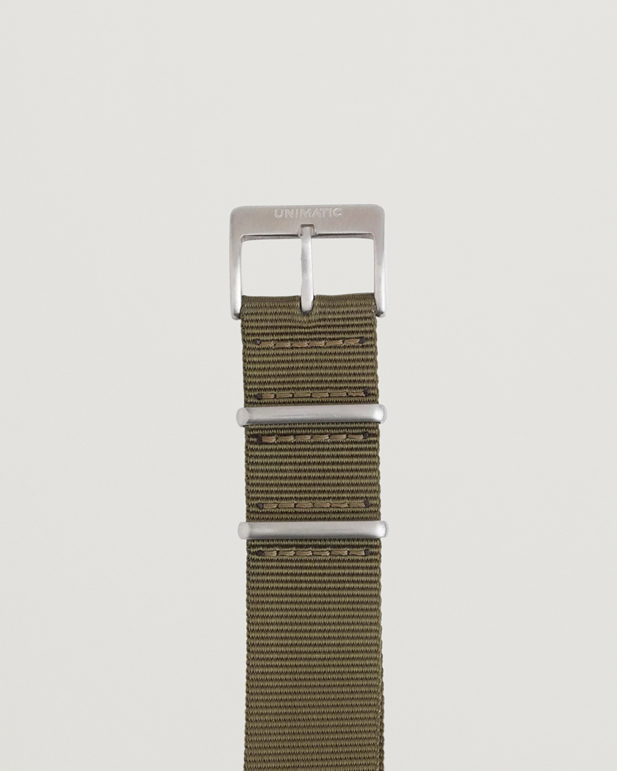 Uomini | Cinturini per orologi | UNIMATIC | Nylon Nato Steel 22mm Strap Olive