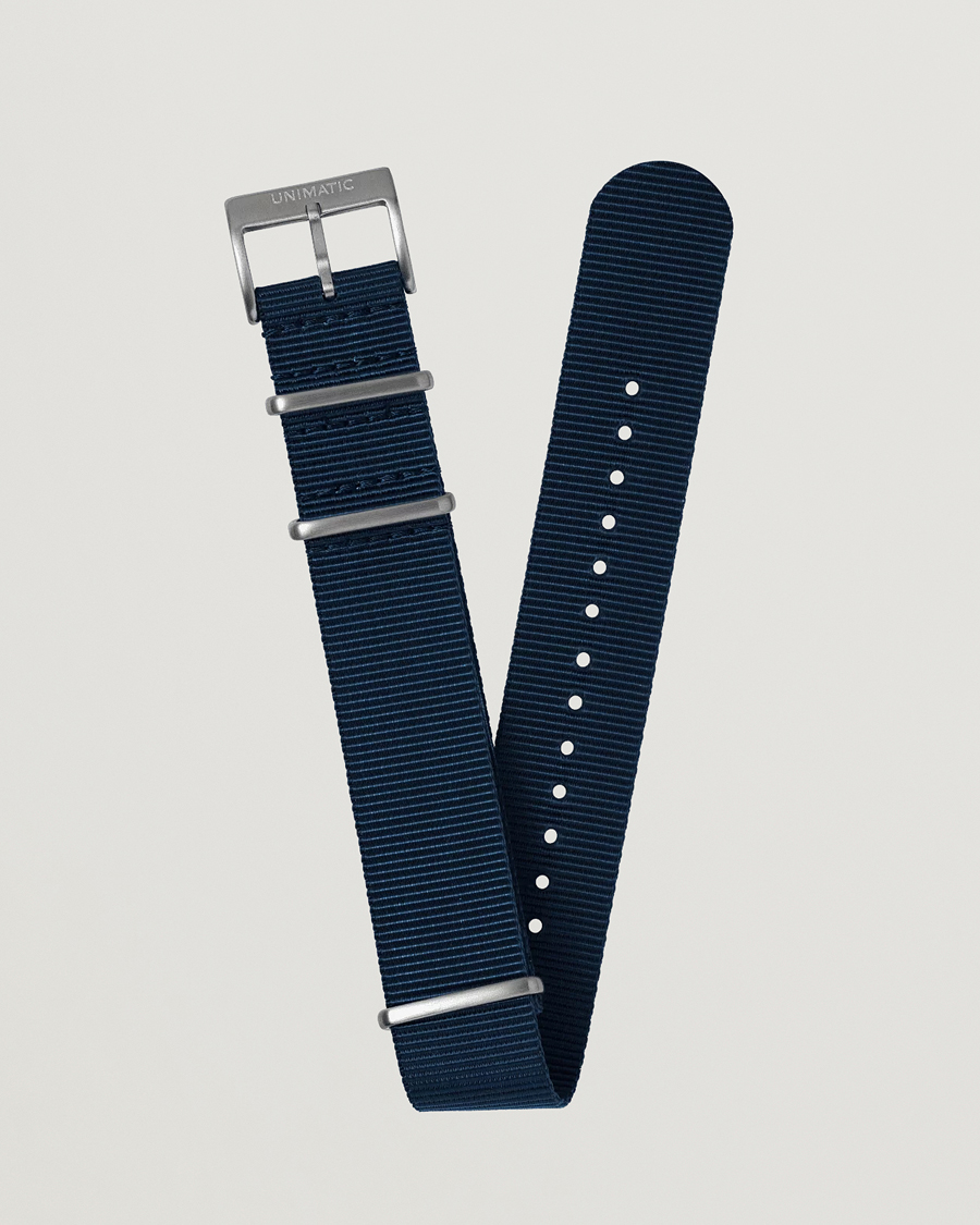Uomini | Cinturini per orologi | UNIMATIC | Nylon Nato Steel 22mm Strap Vintage Navy