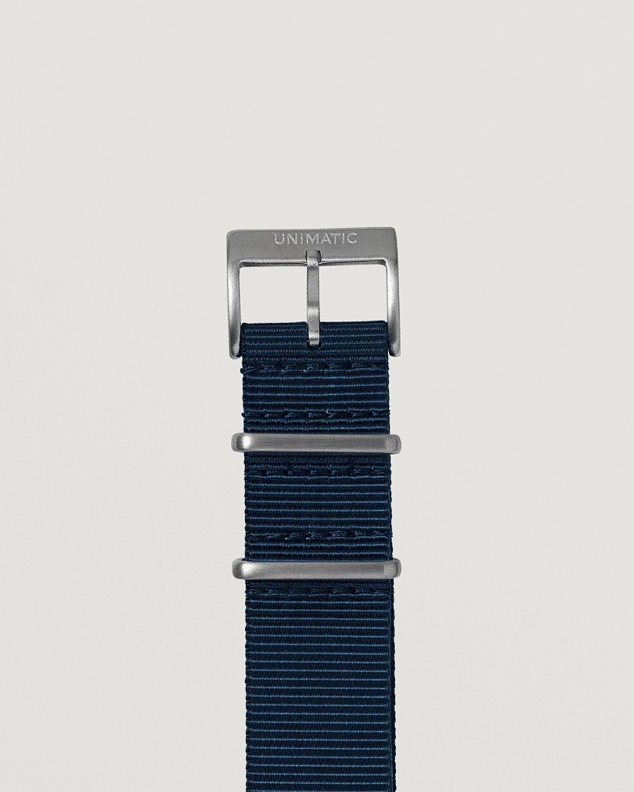 Uomini | Cinturini per orologi | UNIMATIC | Nylon Nato Steel 22mm Strap Vintage Navy
