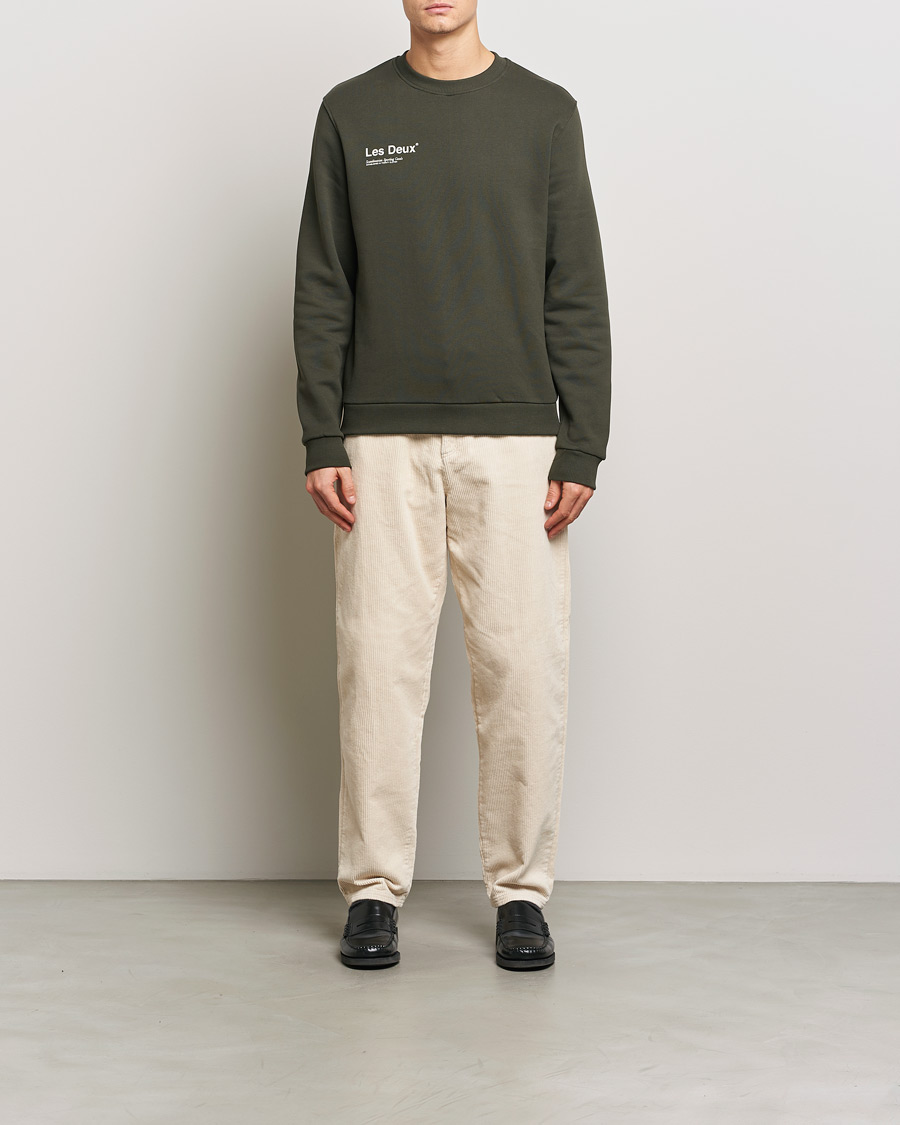 Uomini | Maglieria | LES DEUX | Brody Printed Sweatshirt 2.0 Rosin