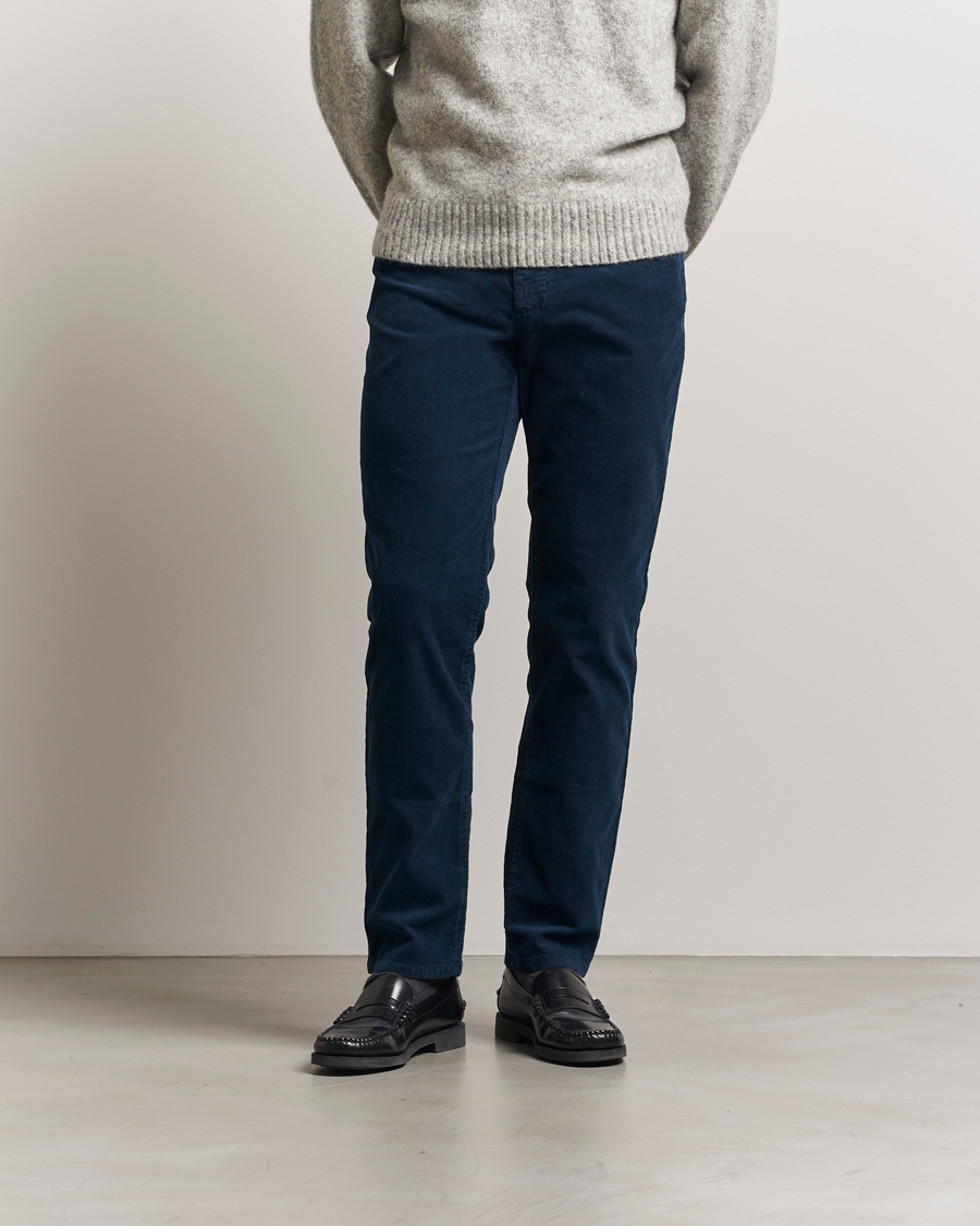 Uomini | Pantaloni | NN07 | Tony Corduroy 5-Pocket Pants Navy Blue