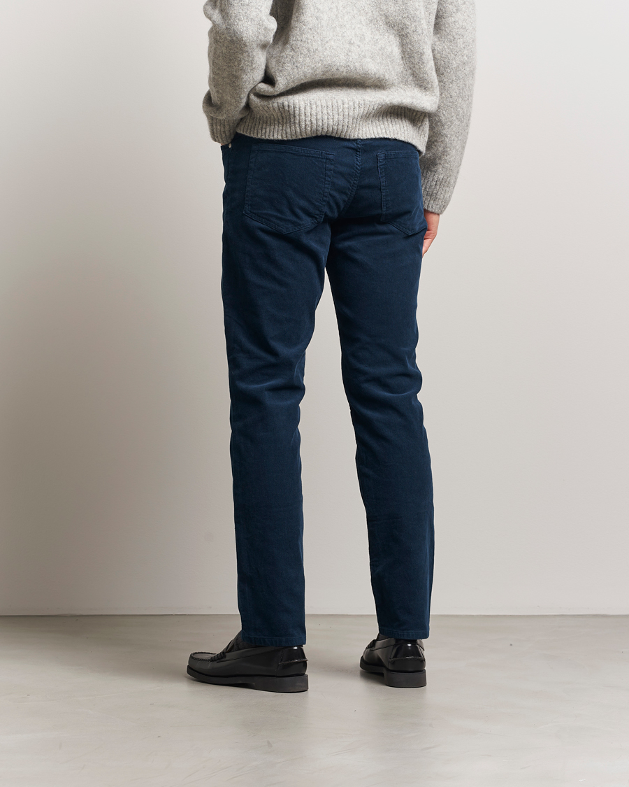 Uomini | Pantaloni | NN07 | Tony Corduroy 5-Pocket Pants Navy Blue