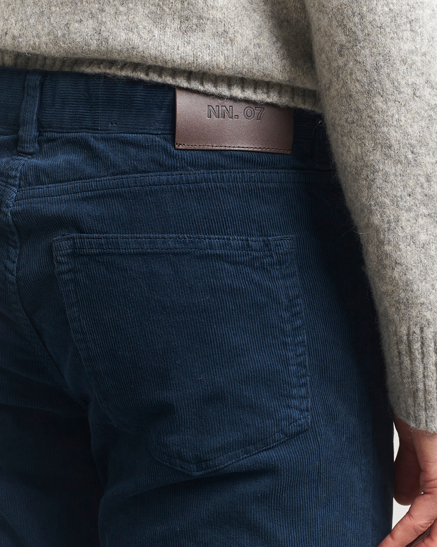 Uomini | Pantaloni | NN07 | Tony Corduroy 5-Pocket Pants Navy Blue
