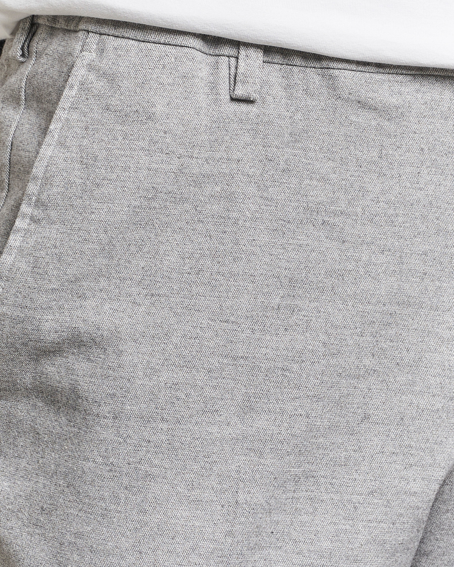 Uomini | Pantaloni | NN07 | Billie Brushed Drawstring Trousers Light Grey Melange