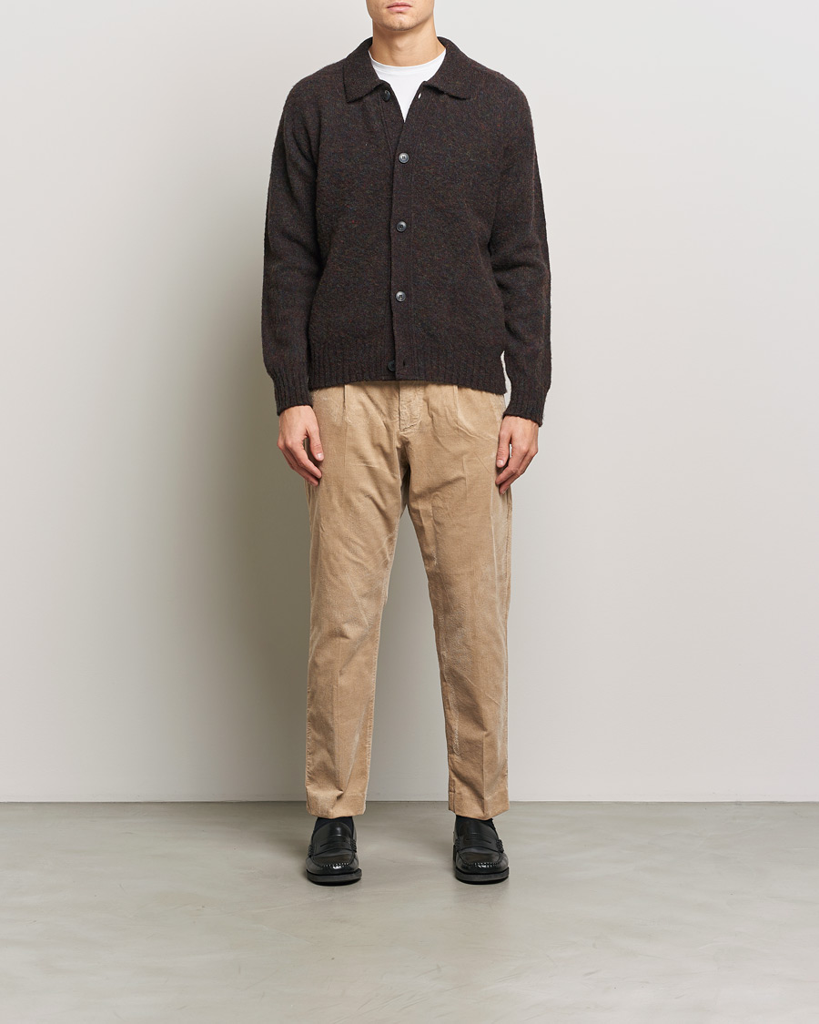 Uomini | Pantaloni | NN07 | Bill Pleated Corduroy Pants White Peppar