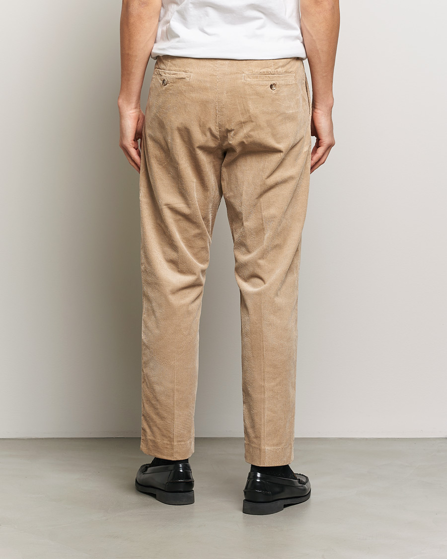 Uomini | Pantaloni | NN07 | Bill Pleated Corduroy Pants White Peppar