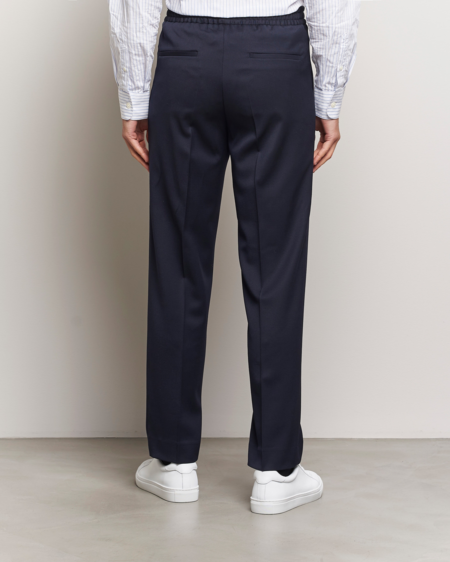 Uomini | Pantaloni | Filippa K | Theo Relaxed Wool Trousers Navy