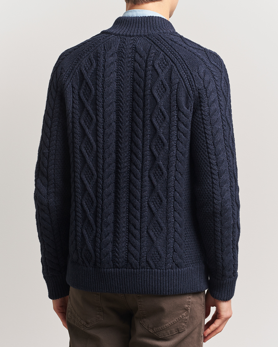 Uomini | Maglieria | Polo Ralph Lauren | Cotton Knitted Cardigan Navy Melange