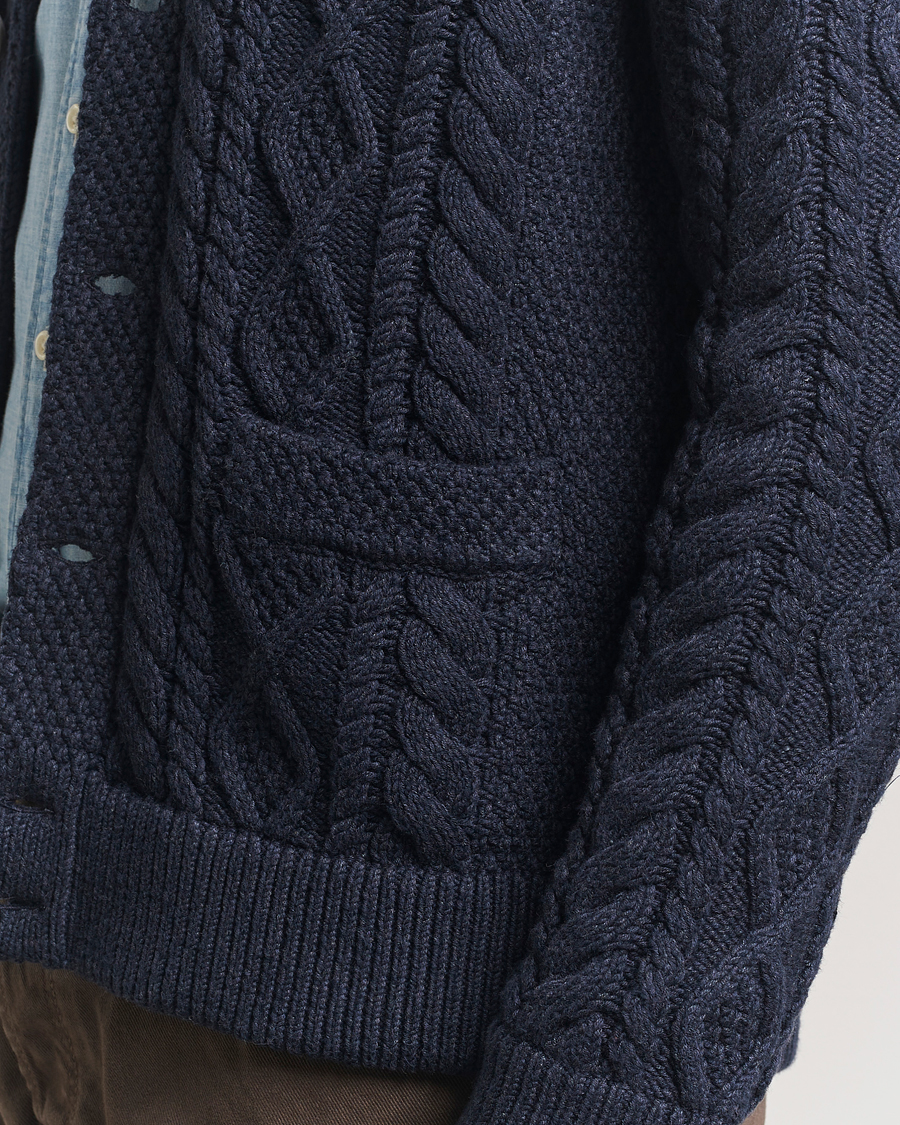 Uomini | Maglieria | Polo Ralph Lauren | Cotton Knitted Cardigan Navy Melange