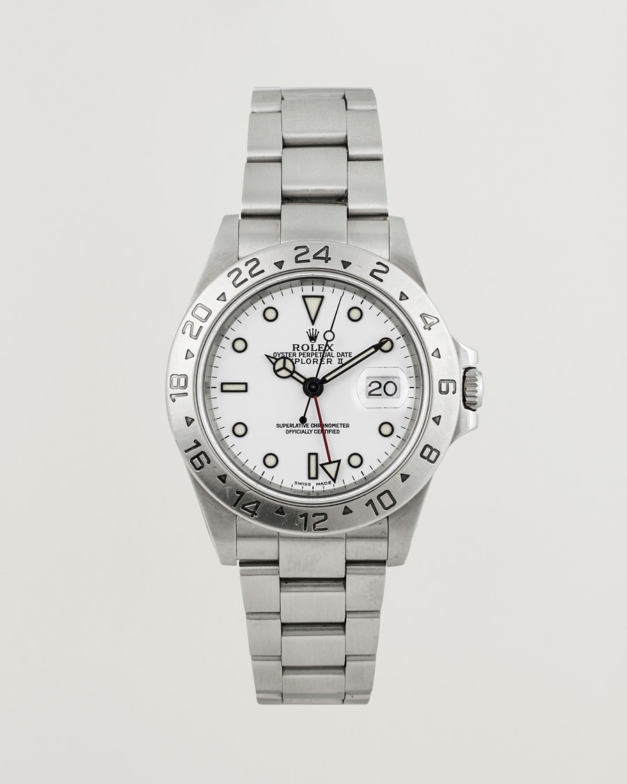 Uomini | Rolex Pre-Owned Explorer II 16570 Silver | Rolex Pre-Owned | Explorer II 16570 Silver