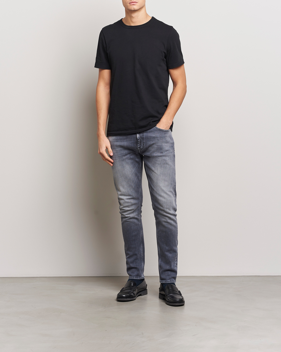 Uomini | Jeans | Tiger of Sweden | Pistolero Stretch Cotton Jeans Prime Washed Black