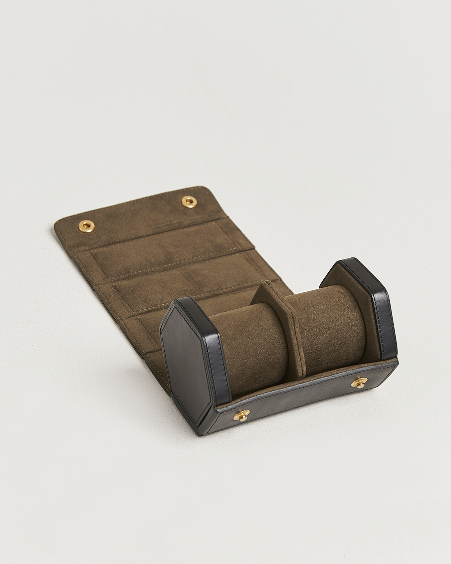 Uomini | Scatole per orologi | Bennett Winch | Double Watch Roll Black