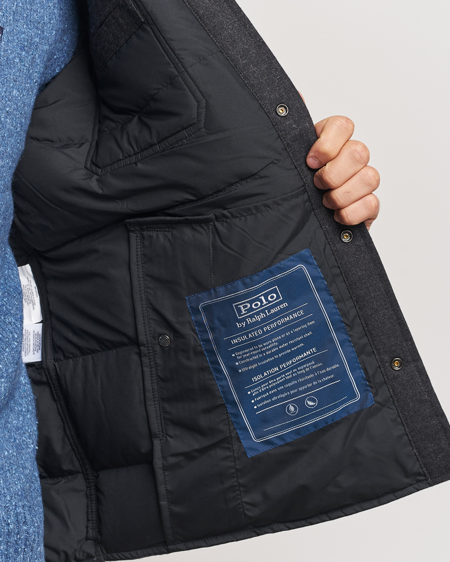 Uomini | Giacche | Polo Ralph Lauren | Lewis Quilted Insulated Shirt Jacket Dark Charcoal