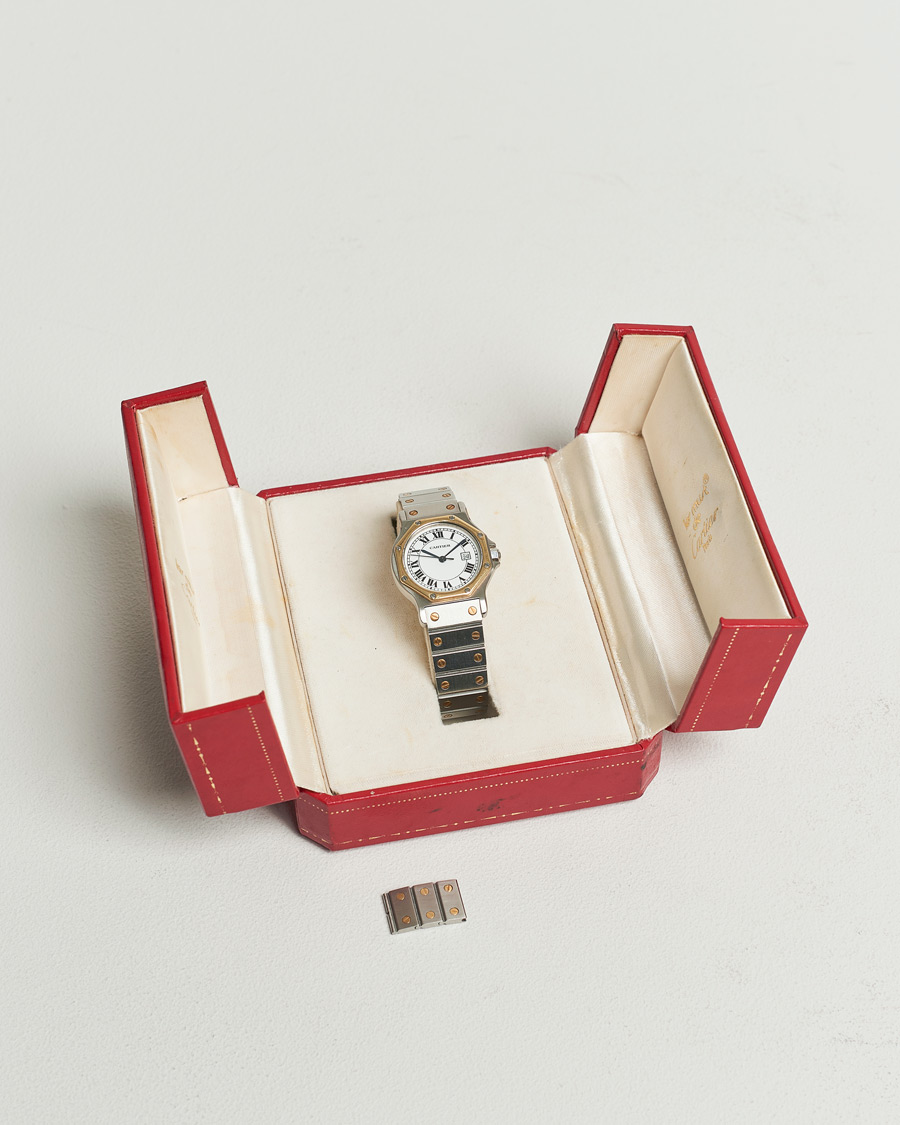 Uomini | Cartier Pre-Owned Santos Octagon Silver | Cartier Pre-Owned | Santos Octagon Silver