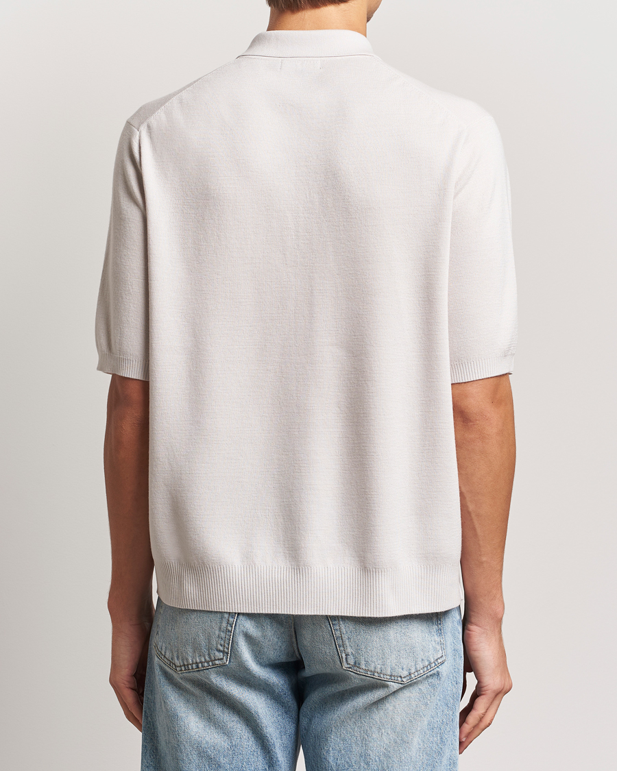 Uomini | Maglieria | J.Lindeberg | Tyler Quarter Zip Knit Polo Moonbeam