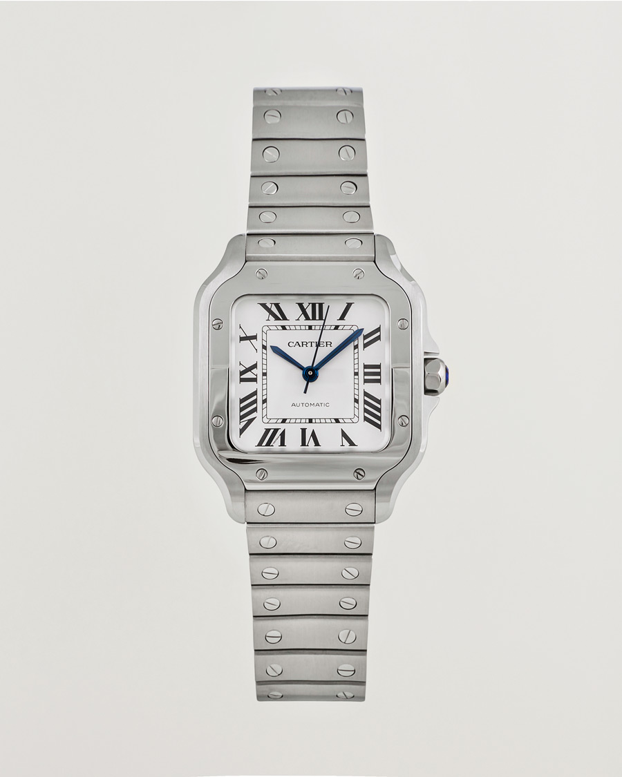 Uomini | Cartier Pre-Owned Santos De Cartier WSSA0029 Silver | Cartier Pre-Owned | Santos De Cartier WSSA0029 Silver