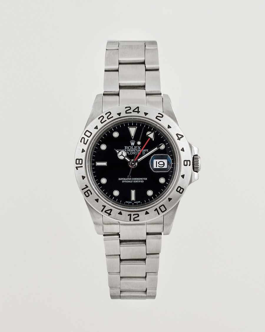 Uomini | Rolex Pre-Owned Explorer II 16570 Silver | Rolex Pre-Owned | Explorer II 16570 Silver