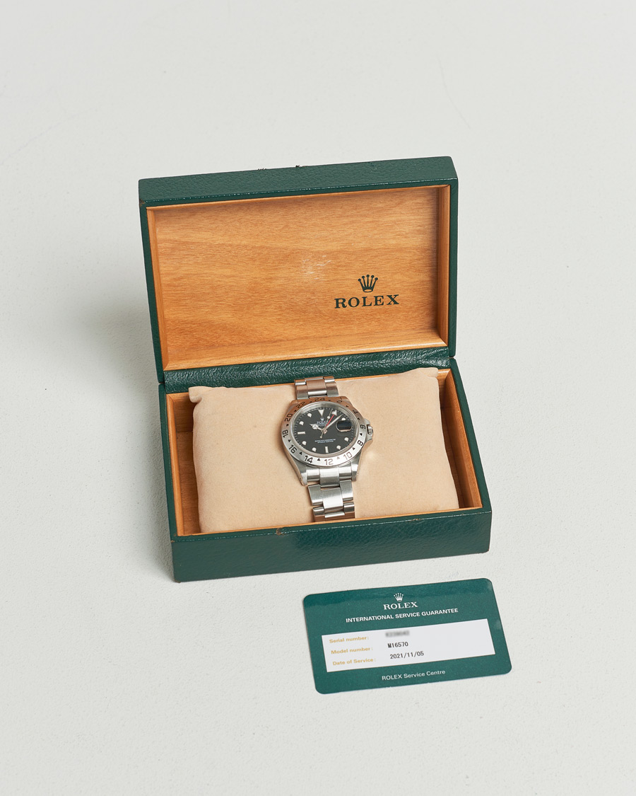 Uomini | Rolex Pre-Owned Explorer II 16570 Silver | Rolex Pre-Owned | Explorer II 16570 Silver