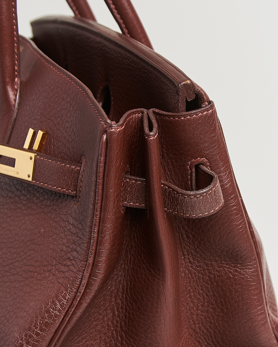 Uomini | Hermès Pre-Owned Birkin 35 Taurillon Clemence Handbag Havana | Hermès Pre-Owned | Birkin 35 Taurillon Clemence Handbag Havana