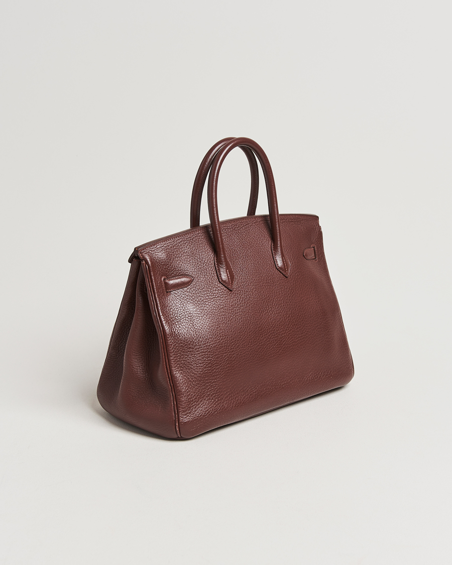 Uomini | Hermès Pre-Owned Birkin 35 Taurillon Clemence Handbag Havana | Hermès Pre-Owned | Birkin 35 Taurillon Clemence Handbag Havana