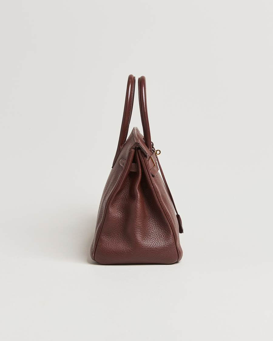 Uomini | Hermès Pre-Owned Birkin 35 Taurillon Clemence Handbag Havana | Hermès Pre-Owned | Birkin 35 Taurillon Clemence Handbag Havana