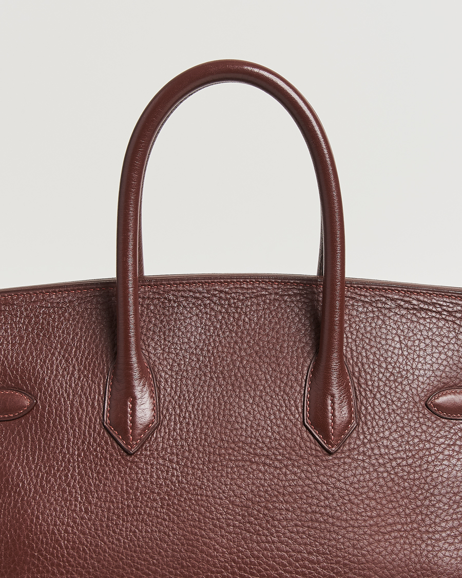 Uomini | Hermès Pre-Owned Birkin 35 Taurillon Clemence Handbag Havana | Hermès Pre-Owned | Birkin 35 Taurillon Clemence Handbag Havana