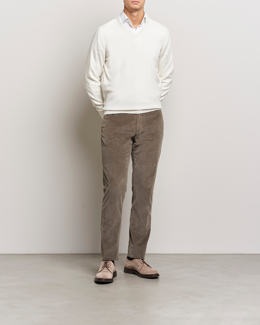 Uomini | Maglieria | Brunello Cucinelli | 2 Ply Cashmere V-Neck Panama