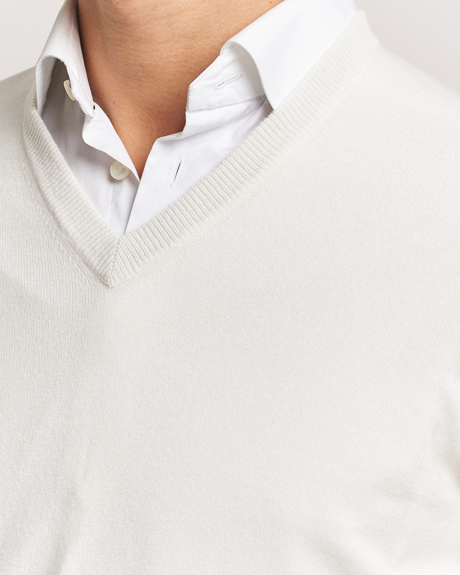 Uomini | Maglieria | Brunello Cucinelli | 2 Ply Cashmere V-Neck Panama