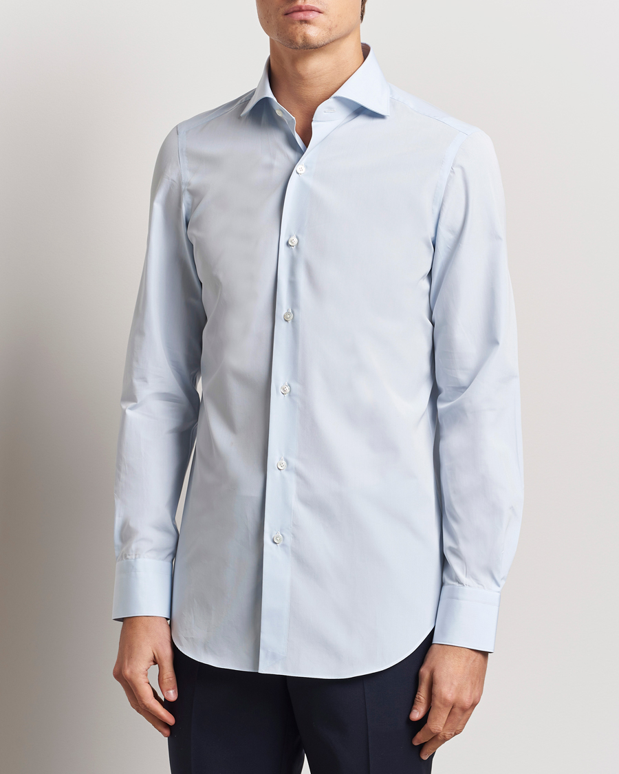 Uomini | Camicie | Finamore Napoli | Milano Slim Fit Classic Shirt Light Blue