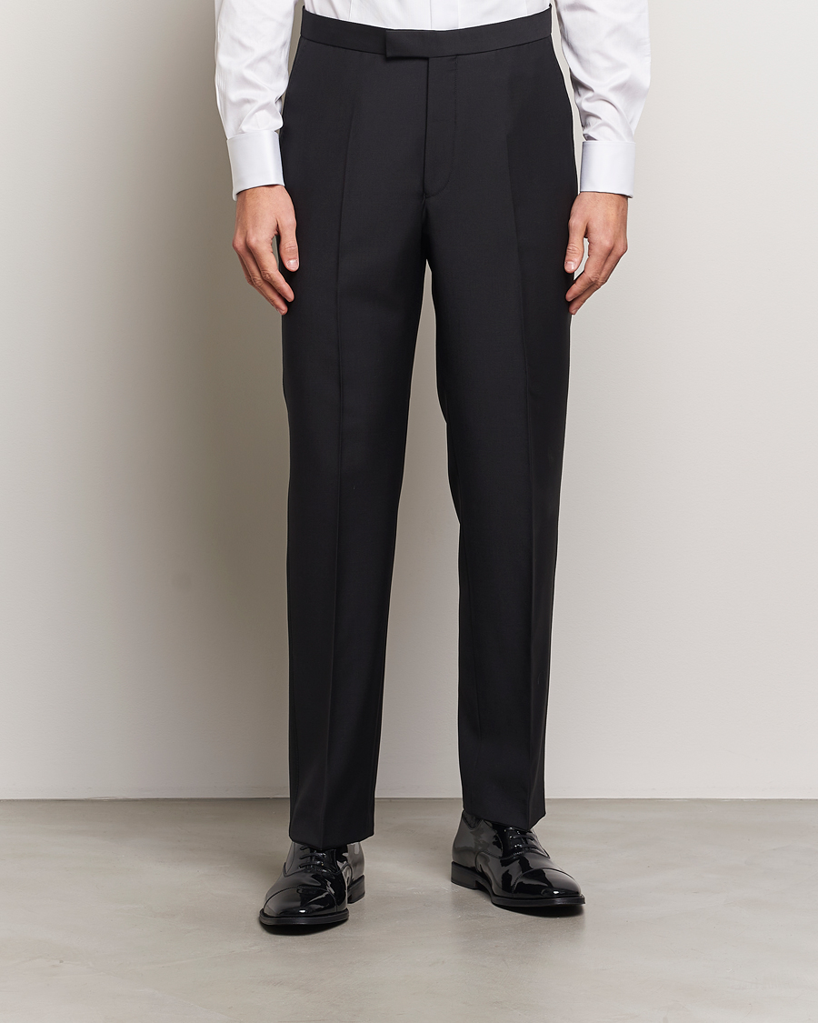 Uomini | Pantaloni | Oscar Jacobson | Del Tuxedo Trousers Black