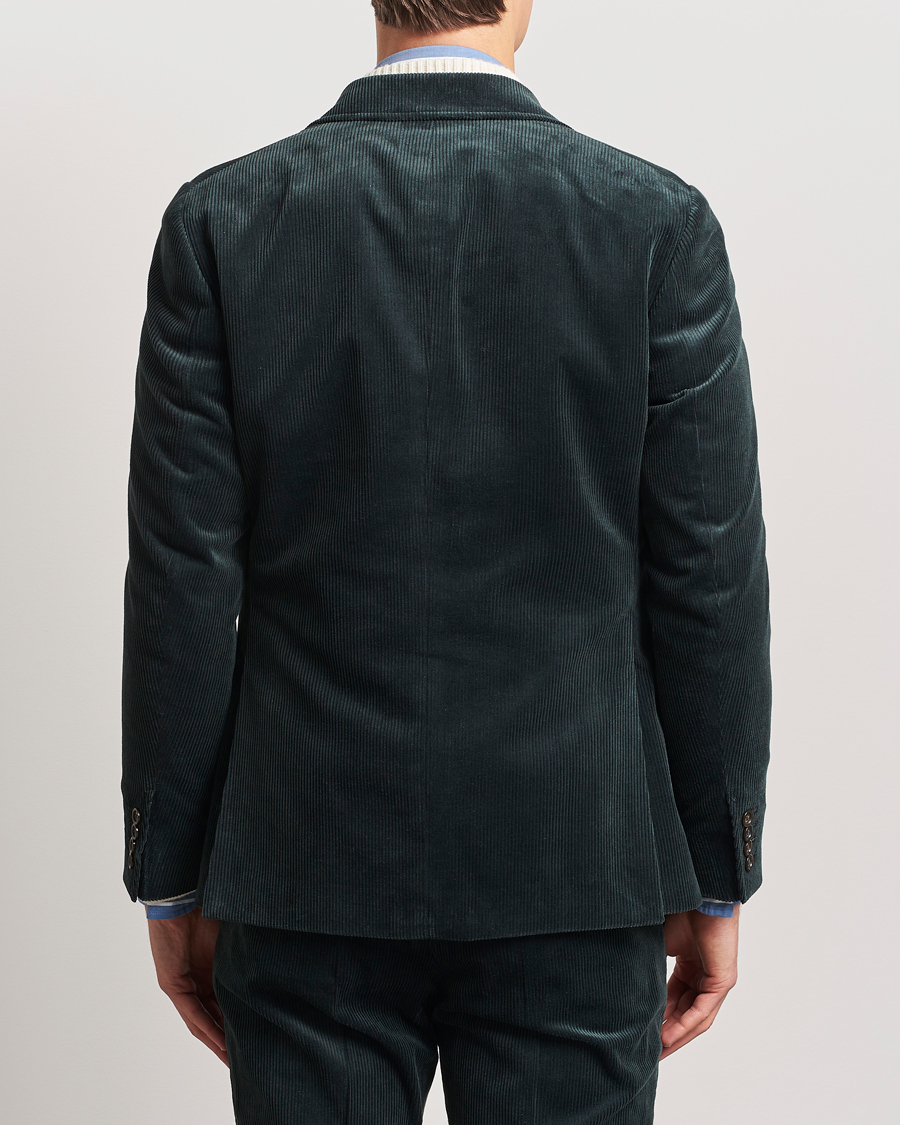 Uomini | Blazers | Gant | Slim Corduroy Suit Jacket Tartan Green