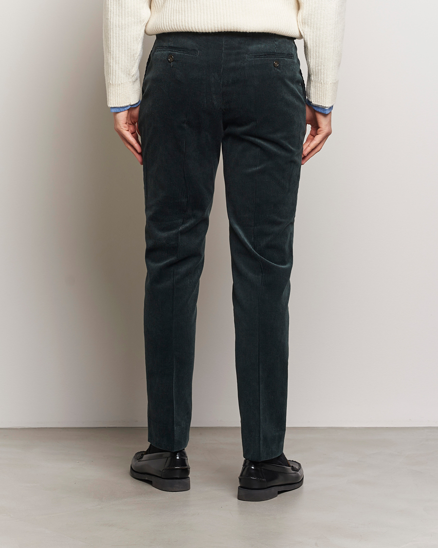 Uomini | Pantaloni | Gant | Slim Corduroy Suit Trousers Tartan Green