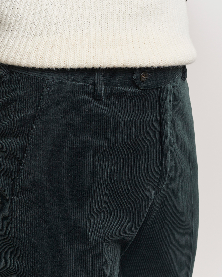 Uomini | Pantaloni | Gant | Slim Corduroy Suit Trousers Tartan Green