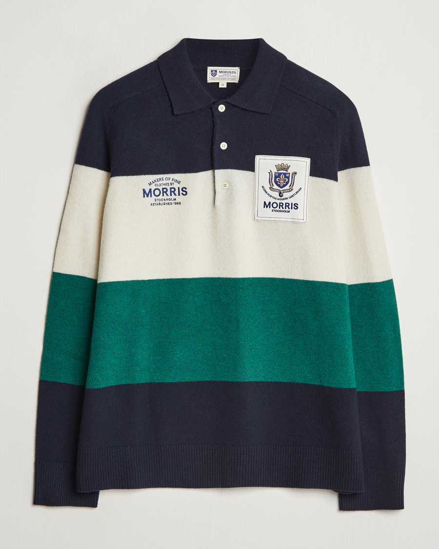 Uomini | Maglieria | Morris | Frank Knitted Rugger Old Blue