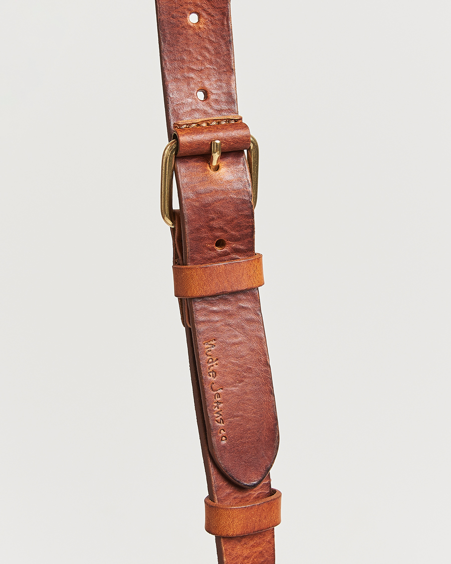 Uomini | Cinture | Nudie Jeans | Dwayne Leather Belt Toffee Brown