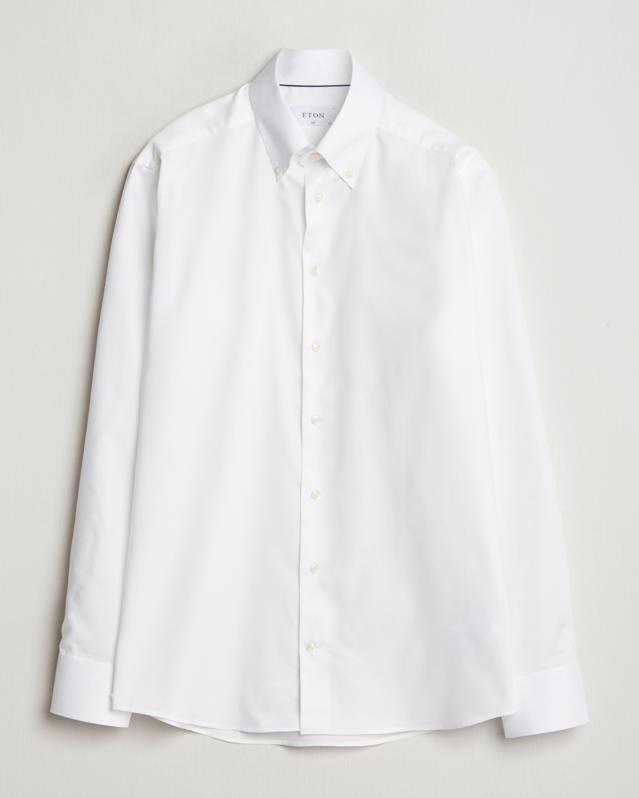 Uomini | Camicie | Eton | Slim Fit Wrinkle Free Oxford Shirt White