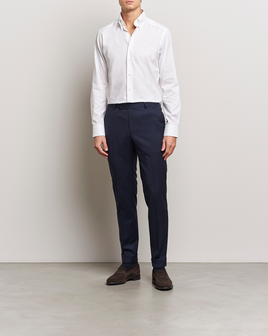 Uomini | Camicie | Eton | Slim Fit Wrinkle Free Oxford Shirt White