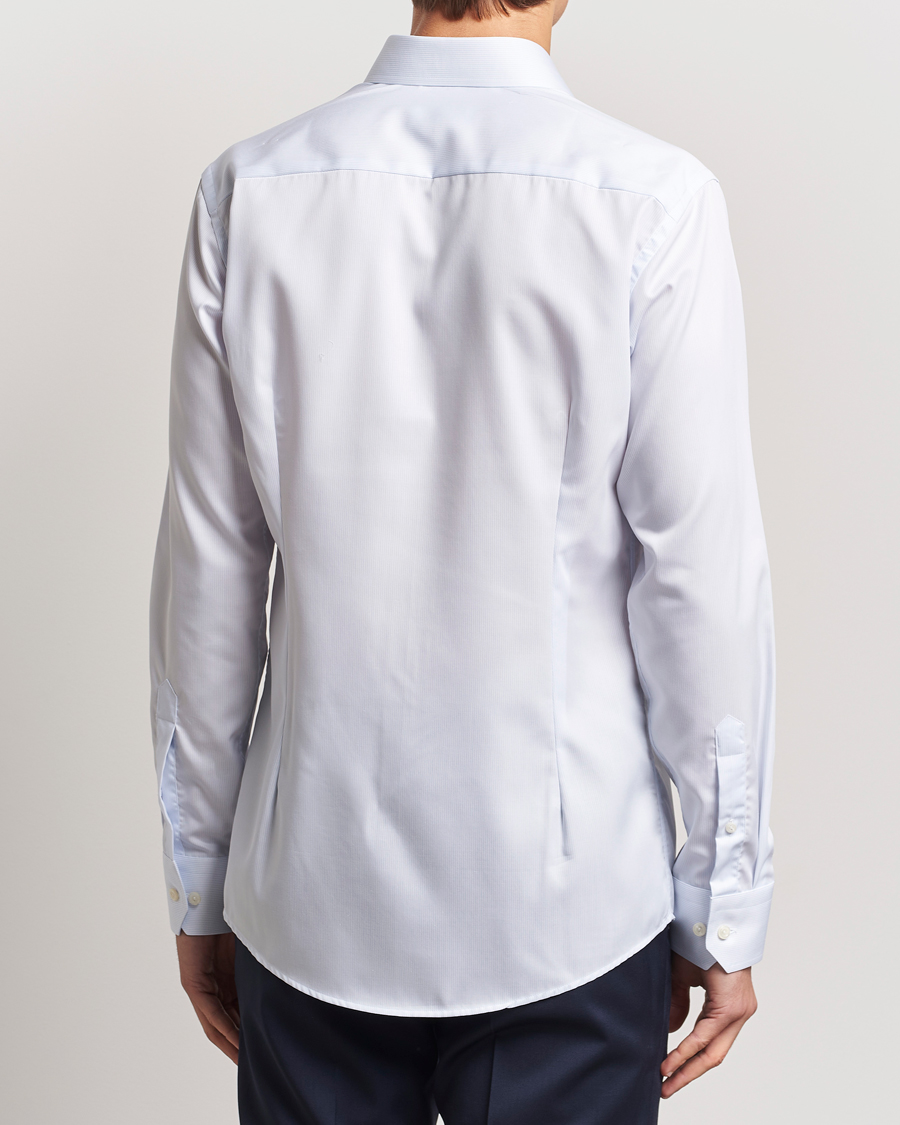 Uomini | Camicie | Eton | Slim Fit Twill Hairline Stripe Shirt Blue/White