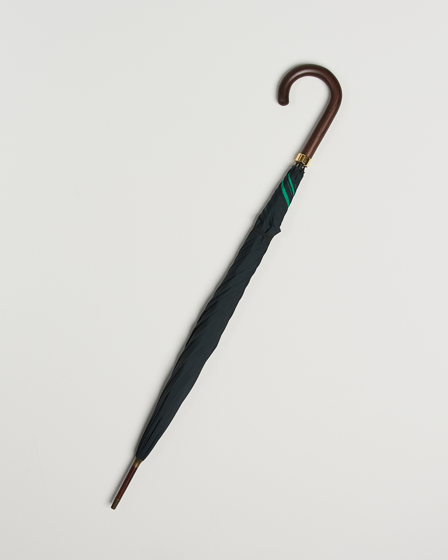 Uomini | Ombrelli | Fox Umbrellas | Hardwood Umbrella Black/Green