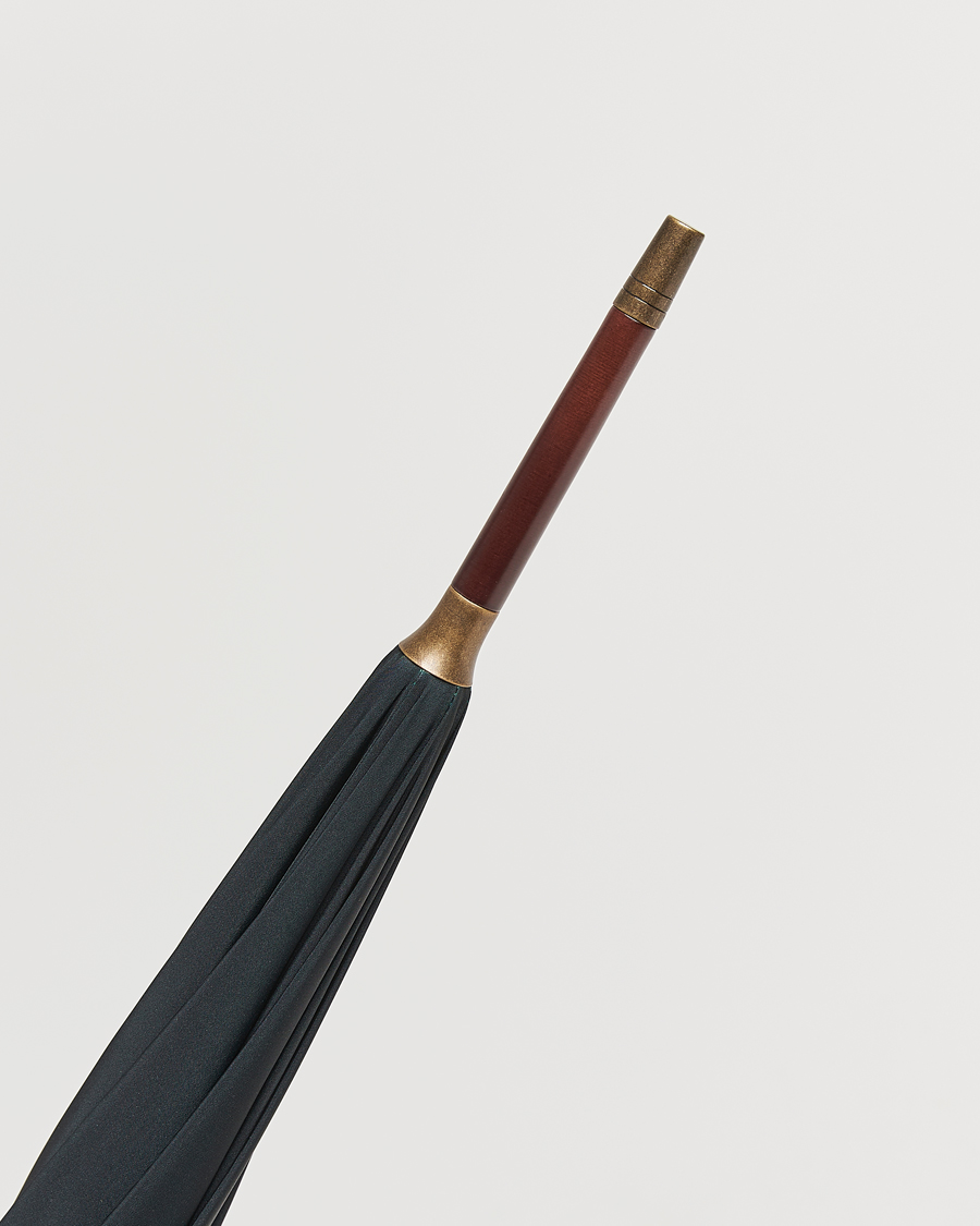 Uomini | Ombrelli | Fox Umbrellas | Hardwood Umbrella Black/Green