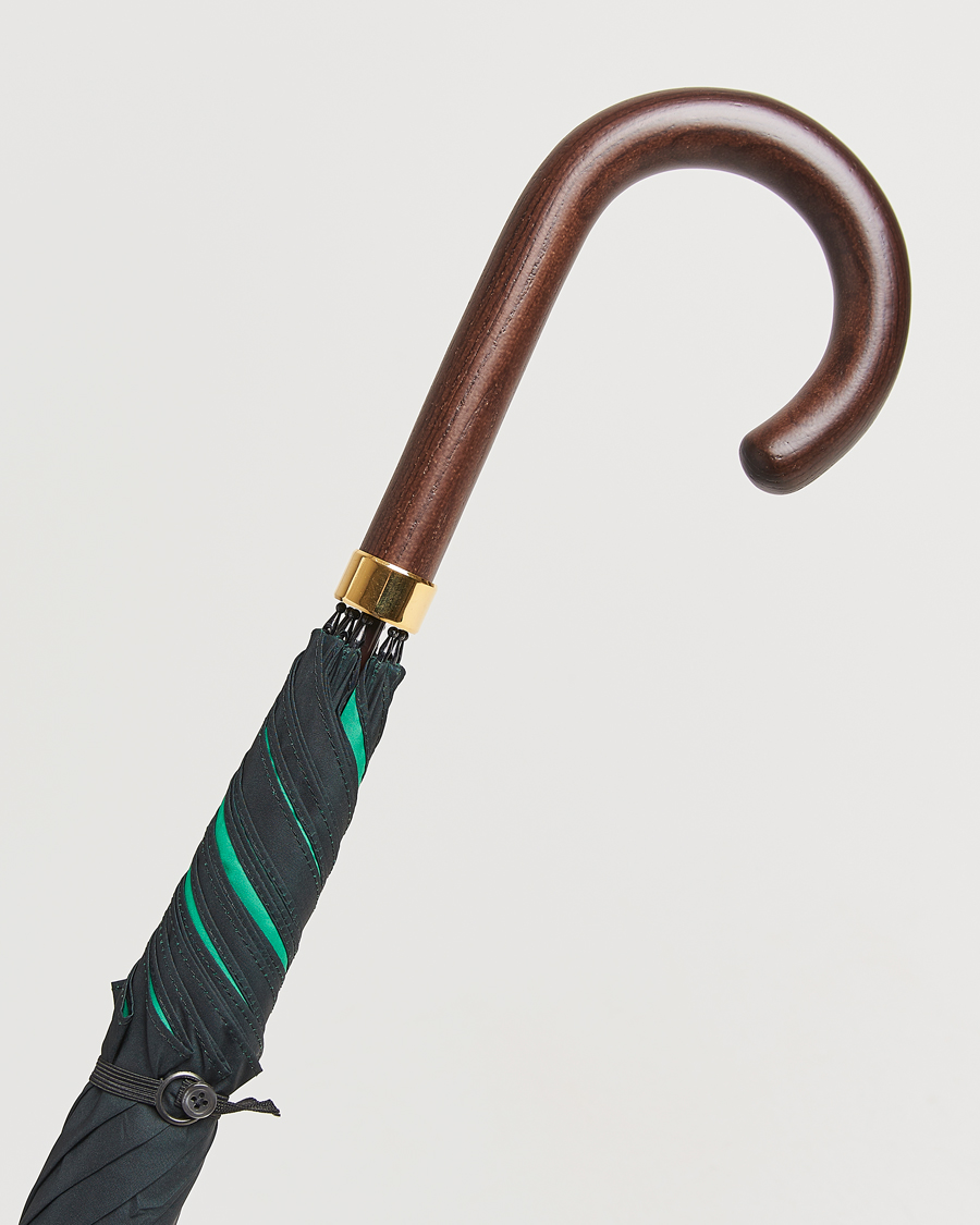Uomini | Ombrelli | Fox Umbrellas | Hardwood Umbrella Black/Green
