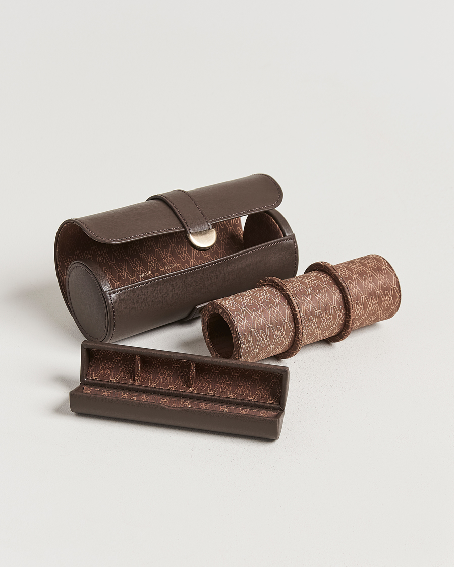 Uomini | Orologi & Portagioielli | WOLF | Triple Watch Roll Earth Coffee