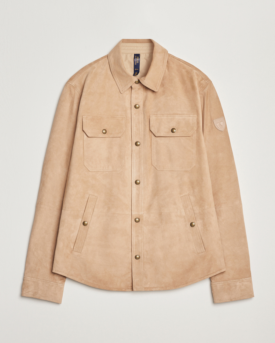 Uomini | Giacche | Polo Ralph Lauren | Reversible Lined Suede Shirt Jacket Khaki/Grey