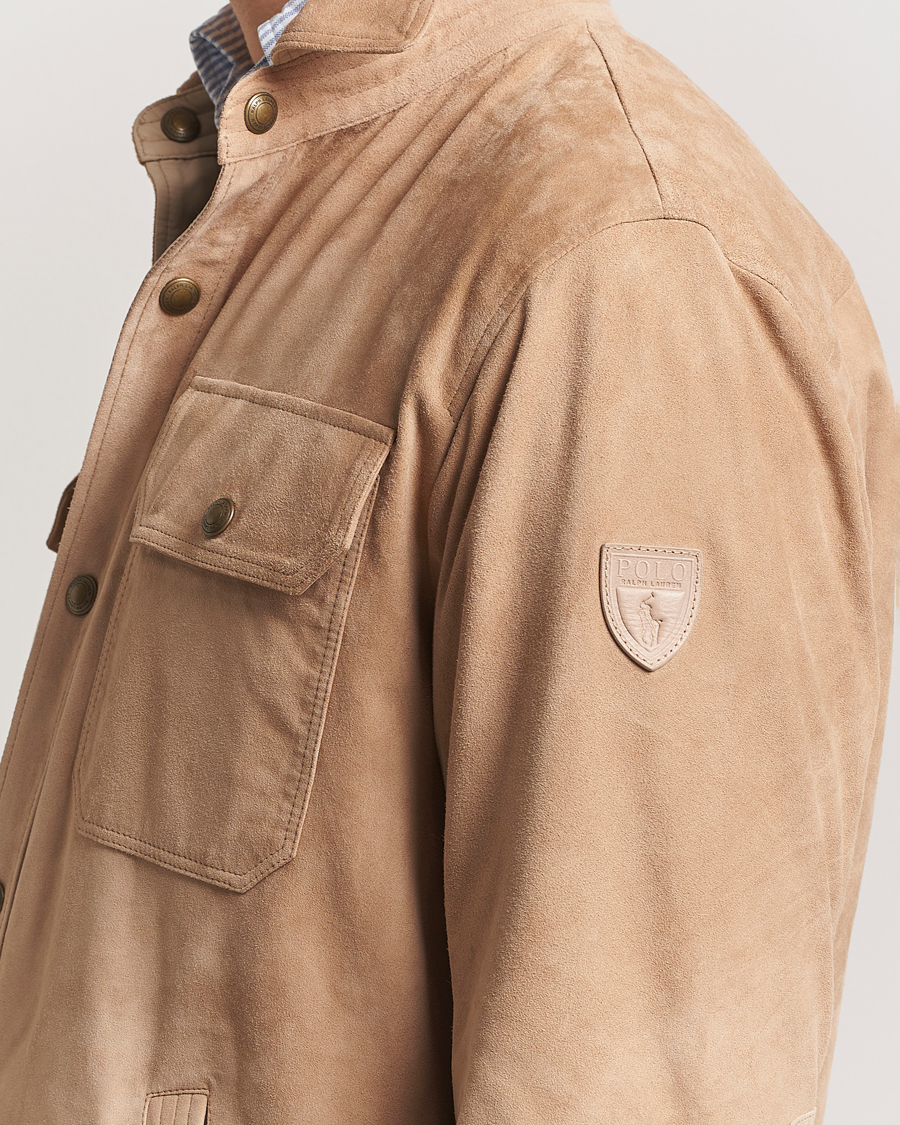 Uomini | Giacche | Polo Ralph Lauren | Reversible Lined Suede Shirt Jacket Khaki/Grey