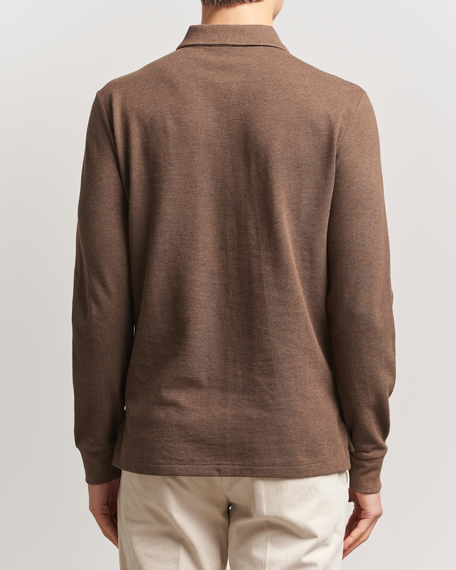 Uomini | Maglieria | Polo Ralph Lauren | Custom Slim Fit Long Sleeve Polo Cedar Heather