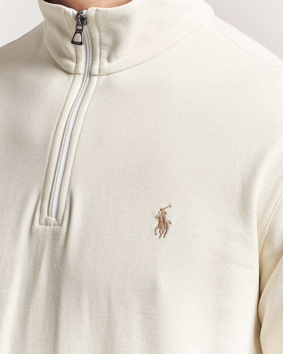 Uomini | Maglieria | Polo Ralph Lauren | Double Knit Half-Zip Sweater Parchment Cream